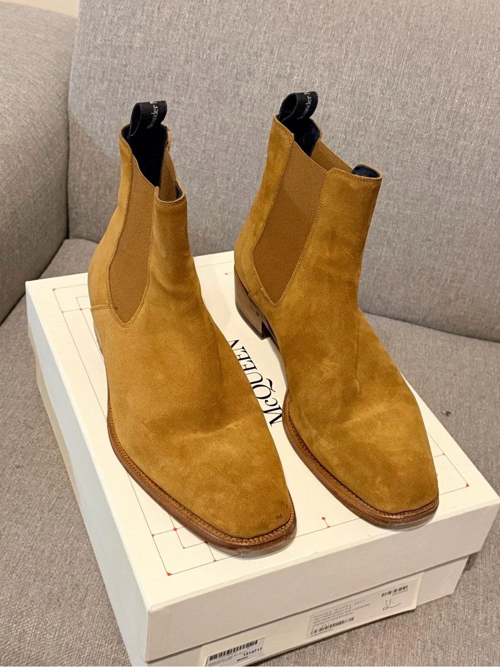 Alexander McQueen Men’s Suede Chukka Boots - Tan